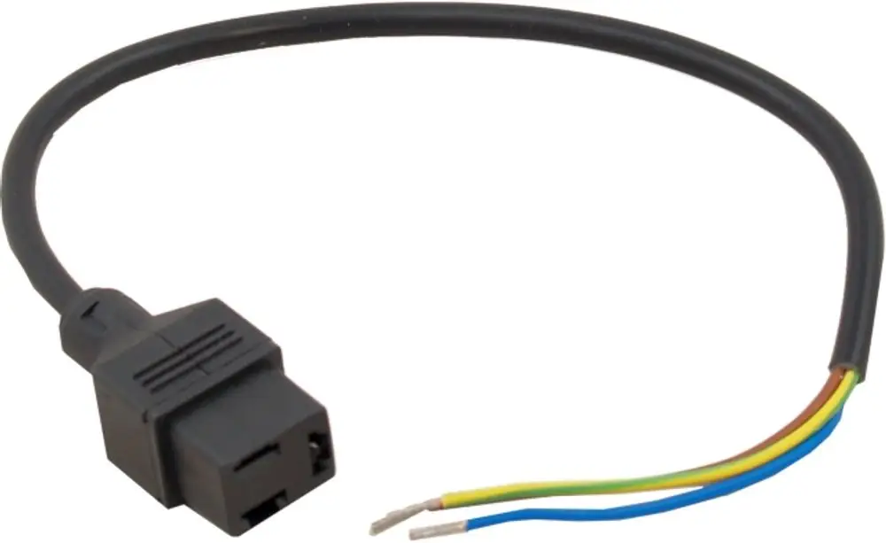 Verbindungskabel mit einem Stecker und freiliegenden Leitungen. Geeignet für den Einsatz mit Wolf-Brennern.